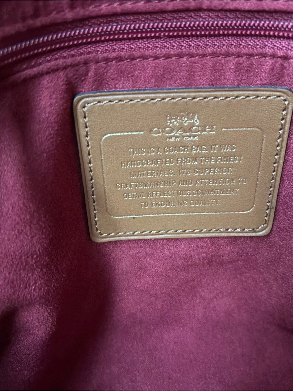 Coach Pebbled Dome Satchel in Deep Burgundy